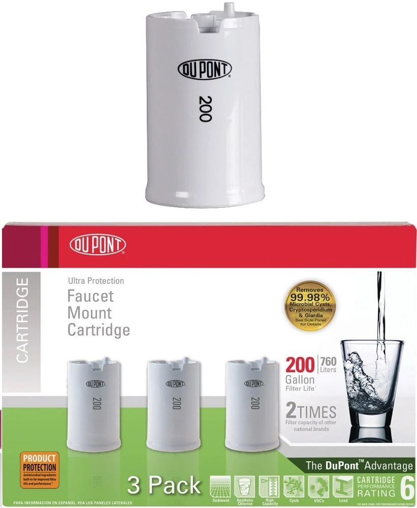 DuPont® 200 Gallon Faucet Mount Filter Cartridges 3 DuPont® 200 Gallon Faucet Mount Filter Cartridges