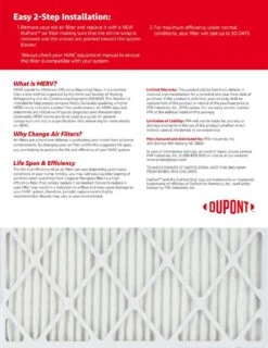 17.5x23.5x1 (17.1 X 23.1) DuPont™ Allergen Air Filter (MERV 11) 6 17.5x23.5x1 (17.1 X 23.1) DuPont™ Allergen Air Filter (MERV 11) -Home Air Filter Store allergen back lg 1 3