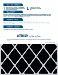 18x24x2 (17.5x23.5x1.75) Accumulair Carbon MERV 10 Odor Eliminating Filter 5 18x24x2 (17.5x23.5x1.75) Accumulair Carbon MERV 10 Odor Eliminating Filter -Home Air Filter Store carbon back 3 2