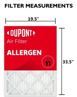 20x34x1 (19.5 X 33.5) DuPont™ Allergen Air Filter (MERV 11) -Home Air Filter Store da20x34