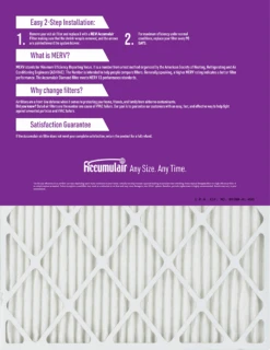 15x30x1 (14.5x29.5) Accumulair Diamond Filter MERV 13 -Home Air Filter Store diamond back 1