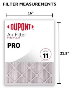 16x21.5x1 (Actual Size) DuPont™ Pro Air Filter (MERV 11) -Home Air Filter Store dp16x21.5a