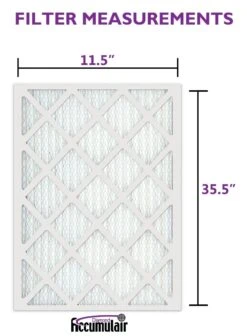 12x36x1 (11.5x35.5) Accumulair Diamond Filter MERV 13 -Home Air Filter Store fd 12x36