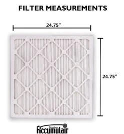 25x25x1 (24.75x24.75) Accumulair Titanium High Efficiency Allergen Reduction Filter -Home Air Filter Store fi 25x25n