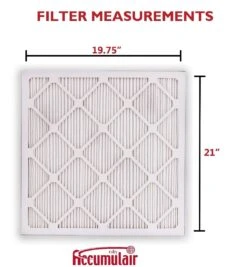 19.75x21x1 (Actual Size) Accumulair® Ruby 1-Inch Filter (MERV 11) -Home Air Filter Store fr 19.75x21a