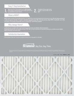 8x30x2 (7.5x29.5x1.75) Accumulair Platinum Filter MERV 11 -Home Air Filter Store platinum back 2 2