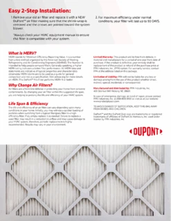 24x25x1 (Actual Size) DuPont™ Pro Air Filter (MERV 11) 6 24x25x1 (Actual Size) DuPont™ Pro Air Filter (MERV 11) -Home Air Filter Store pro back lg with border 28