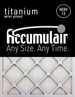19.25x23.25x1 (Actual Size) Accumulair Titanium High Efficiency Allergen Reduction Filter